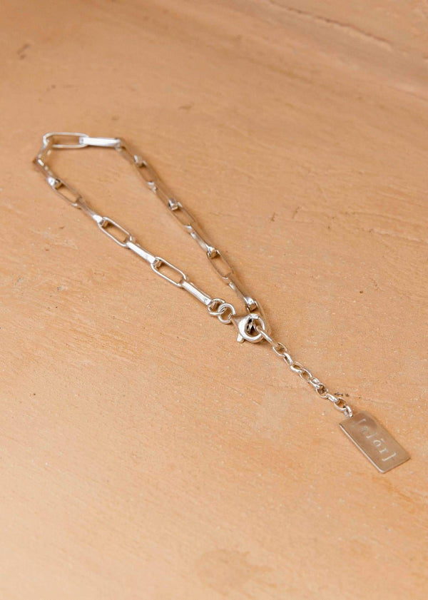 Handmade Paperclip Bracelet with Alōr tag Silver - Alor The Label