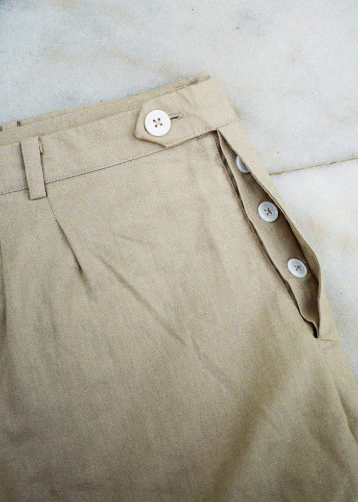 Linen Crop Pants - Alorthelabel