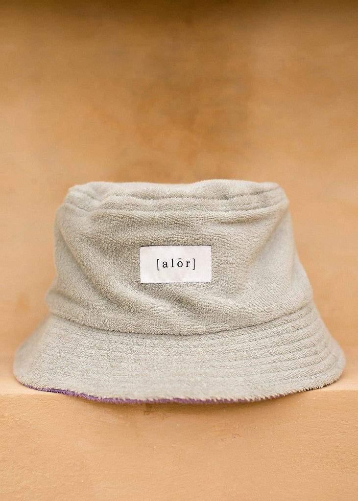 Towel Bucket Hat - Reversible Lilac & Pistachio - Alor The Label