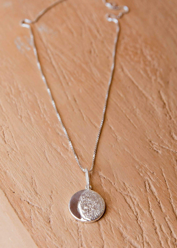 Handmade Moon Medallion. 01 Silver - Alor The Label