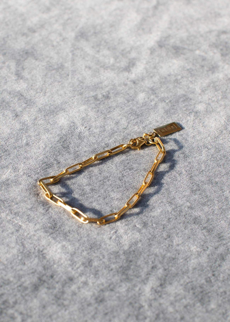 Handmade Paperclip Bracelet with Alōr tag Gold - Alor The Label