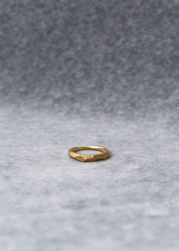 Handmade Textured Ring. 01 Gold - Alor The Label