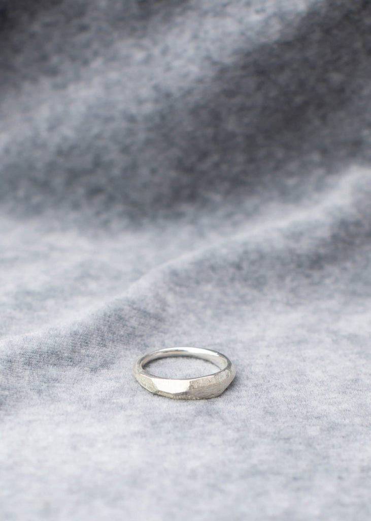 Handmade Textured Ring. 02 Silver - Alor The Label