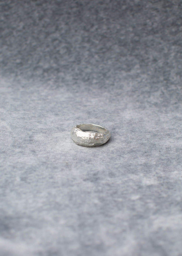 Handmade Textured Ring. 03 Silver - Alor The Label