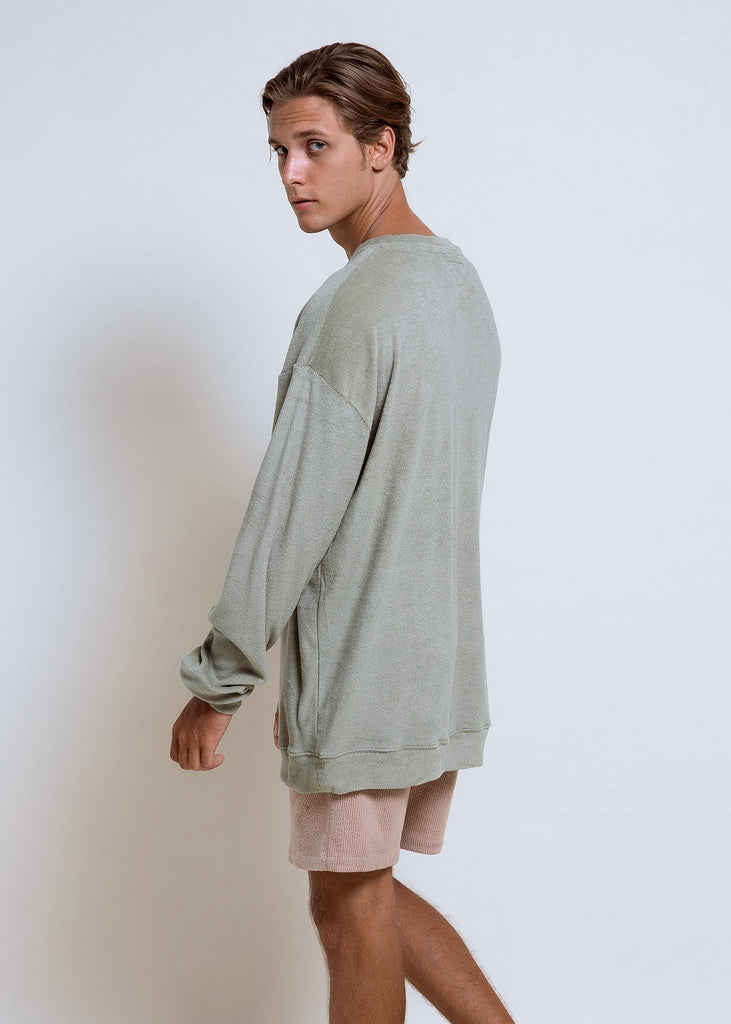 Oversized Towel Sweater Pistachio - Alor The Label