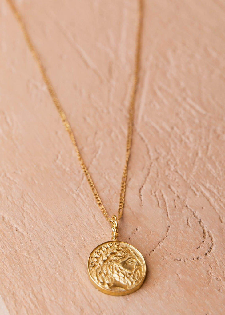 Vintage Greek Coin Medallion Gold - Alor The Label
