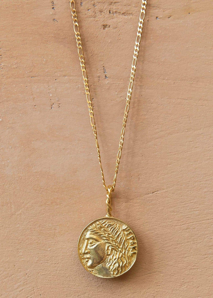 Vintage Greek Coin Medallion Gold - Alor The Label